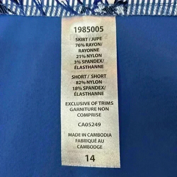 S.C & CO. Skort Size 14 Floral Stretchy Spandex Summer Walk Hike Golf Pockets - Picture 7 of 8